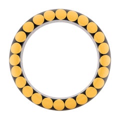 Retro Bakelite Cream Corn and Black Bangle