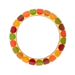 Retro Bakelite Multicolored Bowtie Bangle