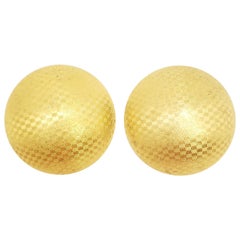 Fermascarpe retro Bluette francese con bottone d'oro testurizzato