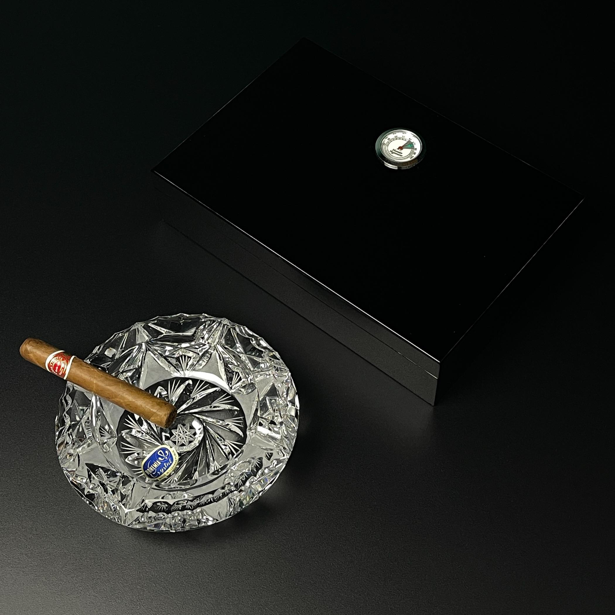Vintage Bohemian glass ashtray by Bohemia Crystal, made in the Czech Republic in the 1990s.
Magnificent hand-cut lead crystal.
Vintage glass ashtray is in excellent condition.
The crystal ashtray has the original manufacturer's