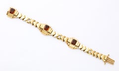 Retro Bracelet with Madeira Topaz Faceted Stones