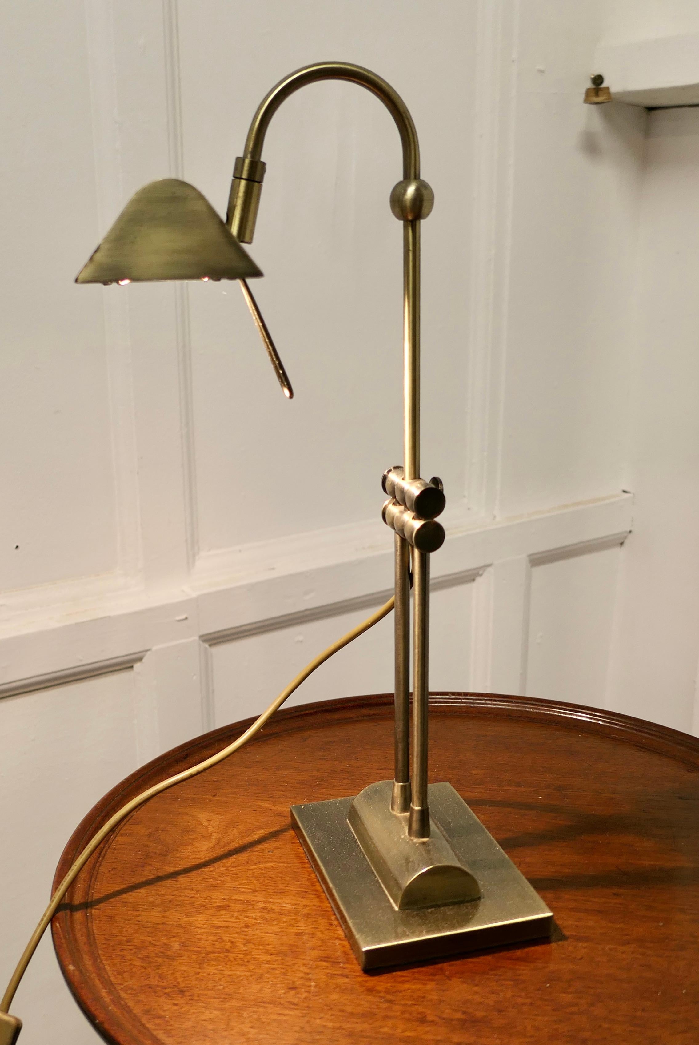 Retro Brass Adjustable Bankers’s Desk Lamp    2