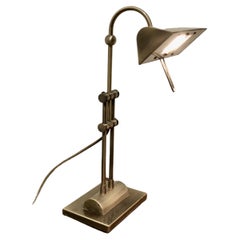 Vintage Brass Adjustable Bankers’s Desk Lamp   