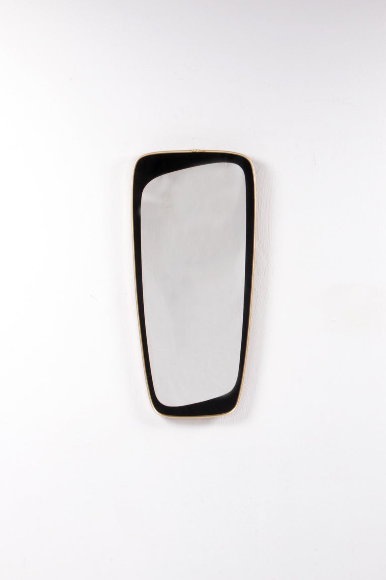 Retro Brass Mirror with Gold Details, 1960s at 1stDibs