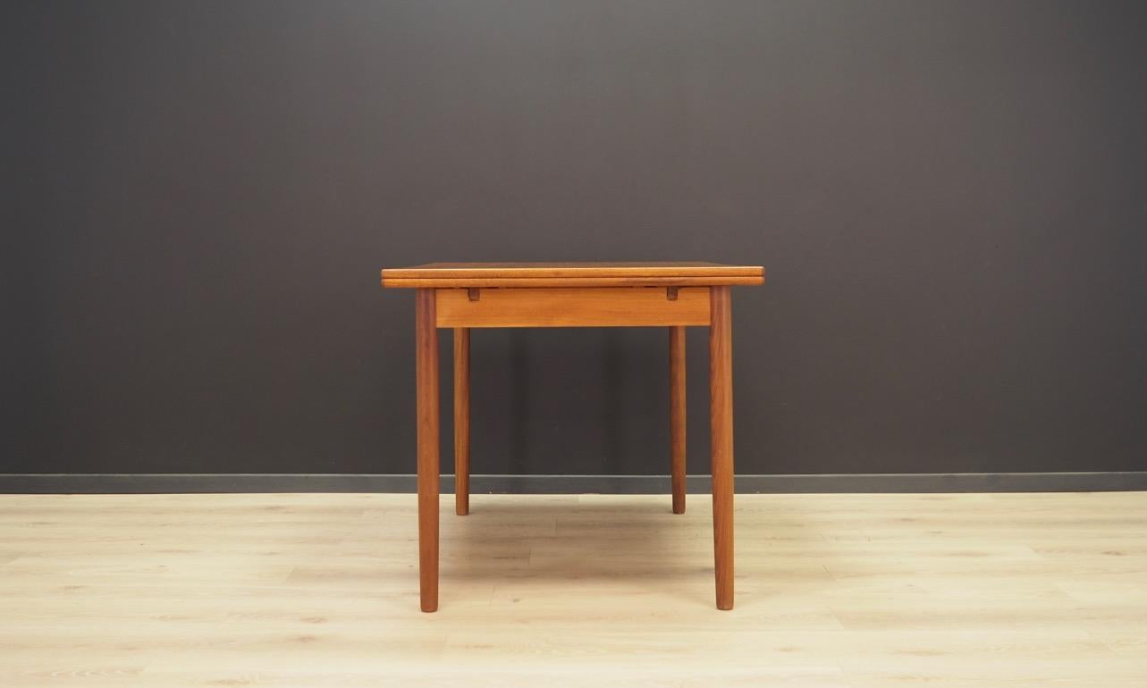 Retro Brown Dining Table 1960s Danish Design Teak For Sale 9