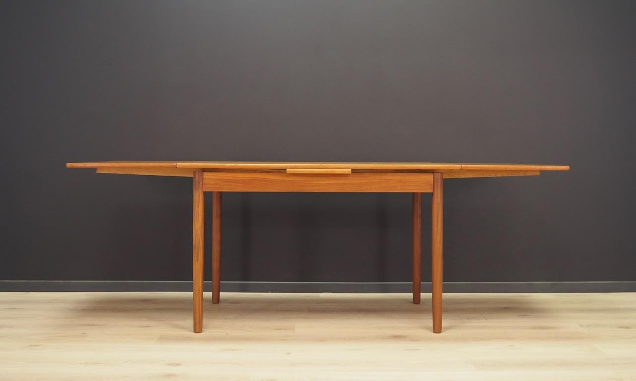Woodwork Retro Brown Dining Table 1960s Danish Design Teak For Sale