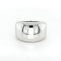 Retro Cartier 1997 18 Karat White Gold Nouvelle Vague Dome Ring