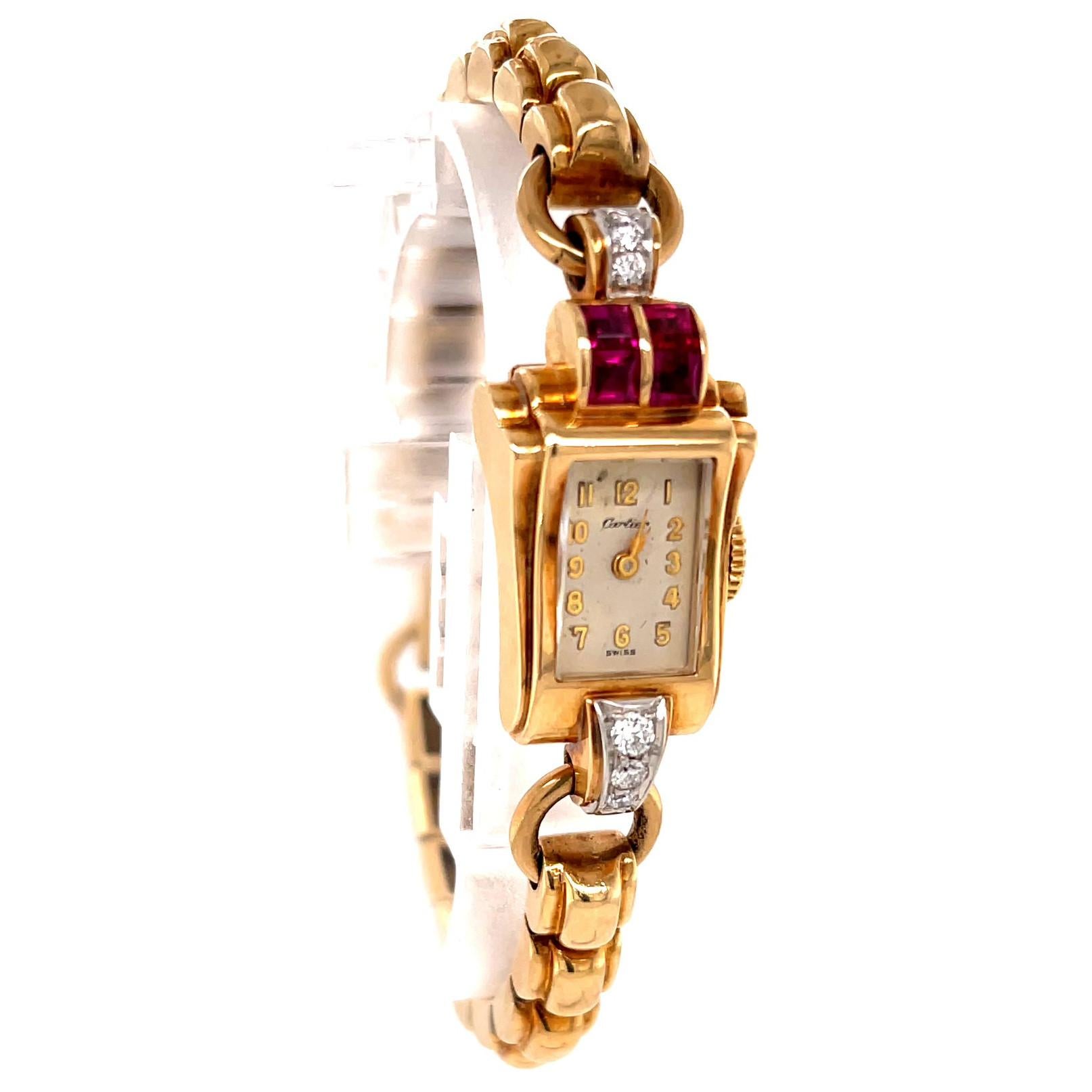 cartier ruby watch