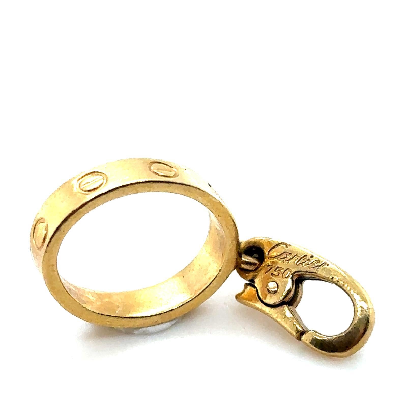 da uomo o donna Bracciale dell'amore Cartier retrò con charme in oro giallo 18 carati in vendita