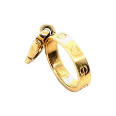 Retro Cartier Liebesarmband Charme 18 Karat Gelbgold