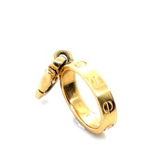 Bracciale dell'amore Cartier retrò con charme in oro giallo 18 carati