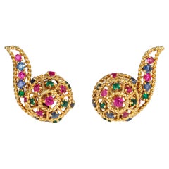 Retro Cartier multigem earrings