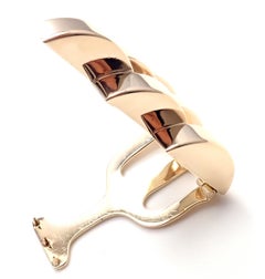 Retro Cartier Pyramid Large Yellow Gold Clip Pin Brooch