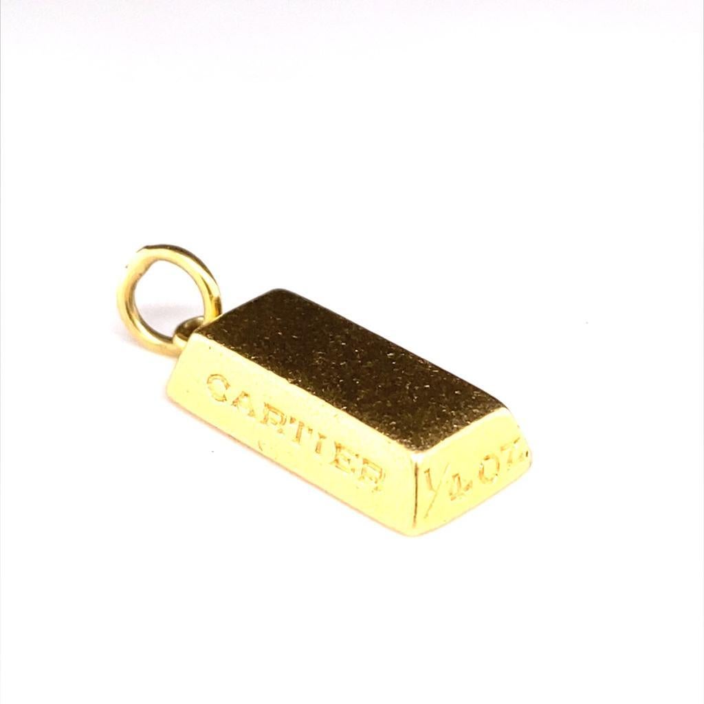 cartier gold bar pendant