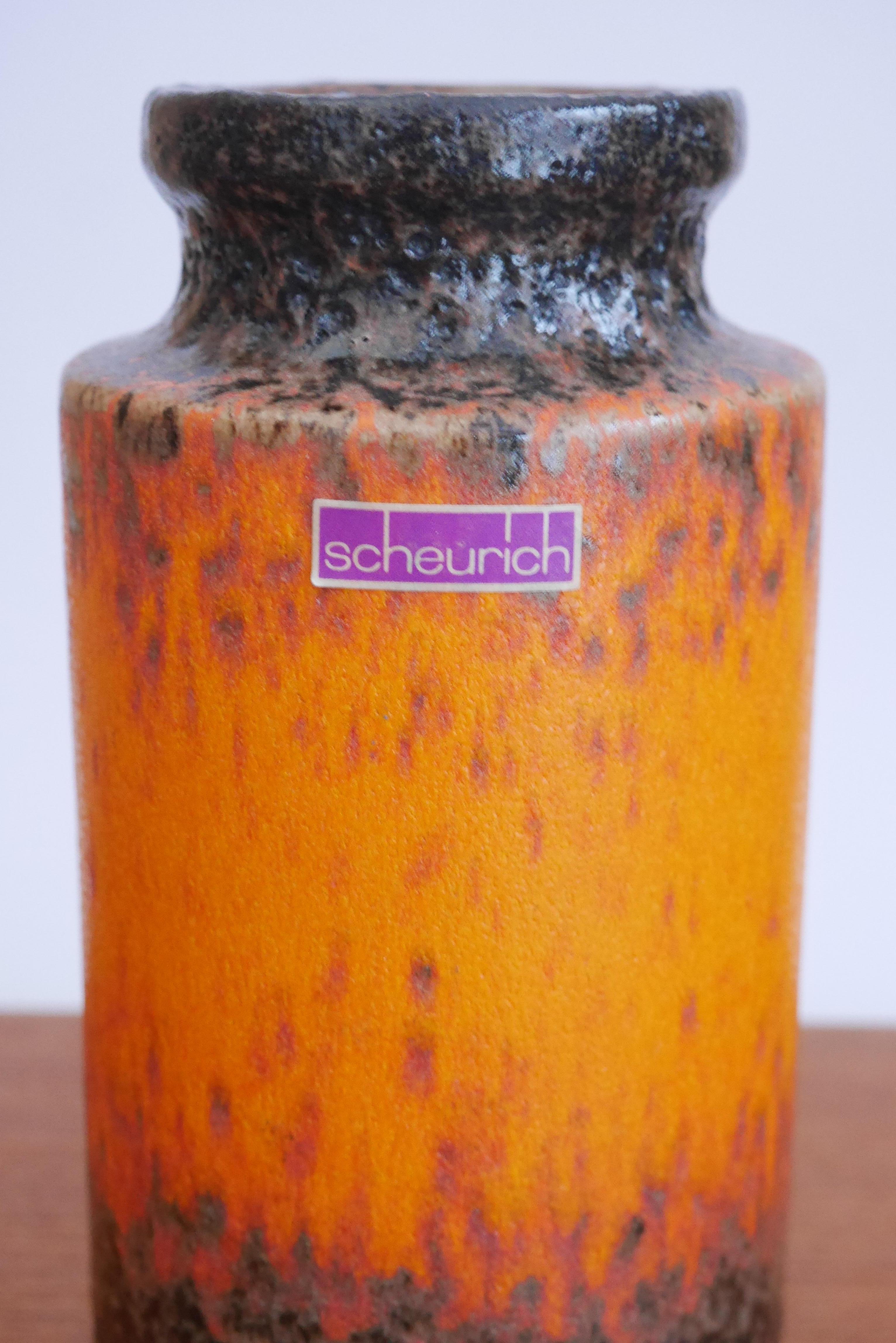 Late 20th Century Retro Ceramic Vase by Scheurich, West Germany, 1970s
