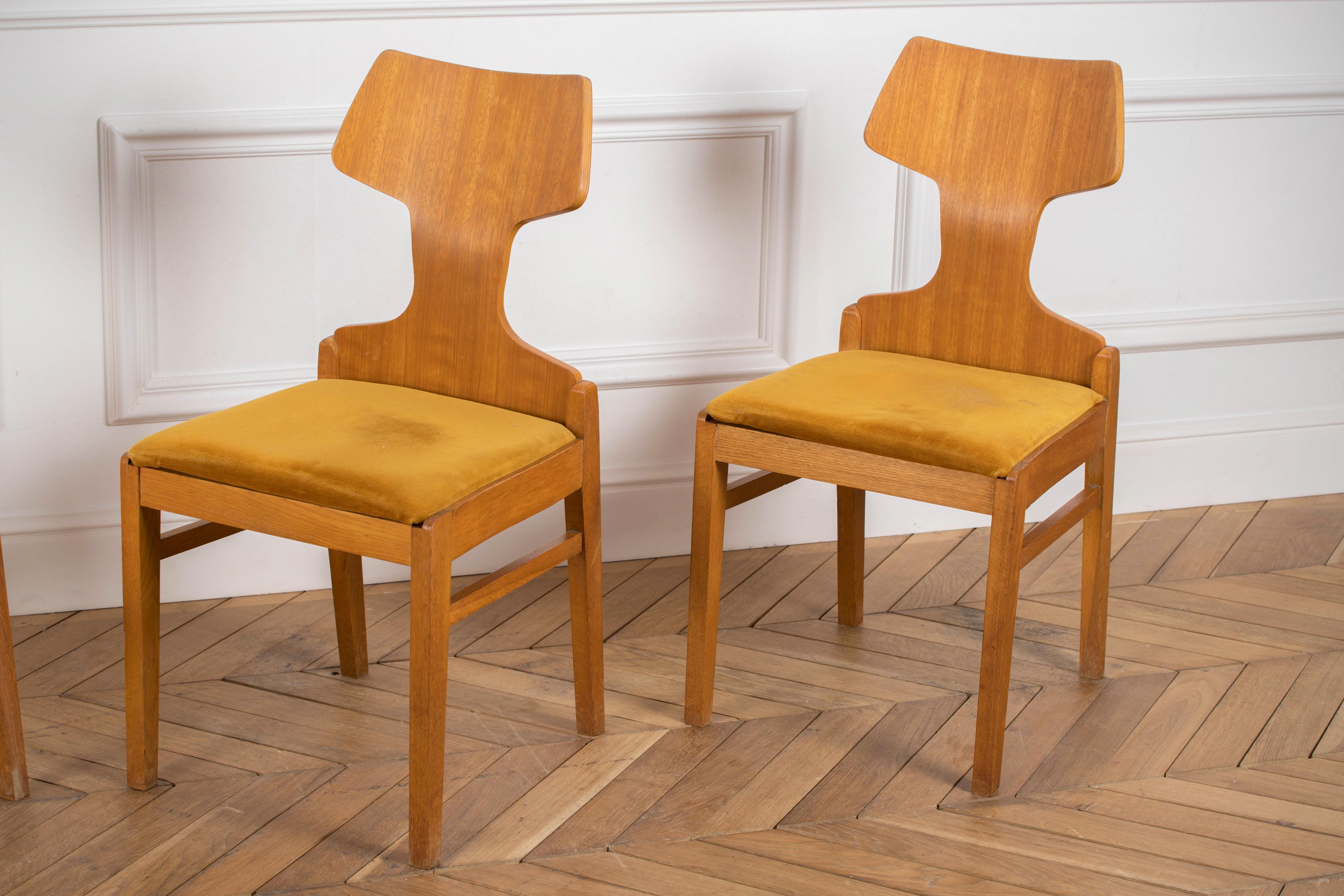 Retro Chairs Scandinavian Design 1960s by Alphons Loebenstein 9