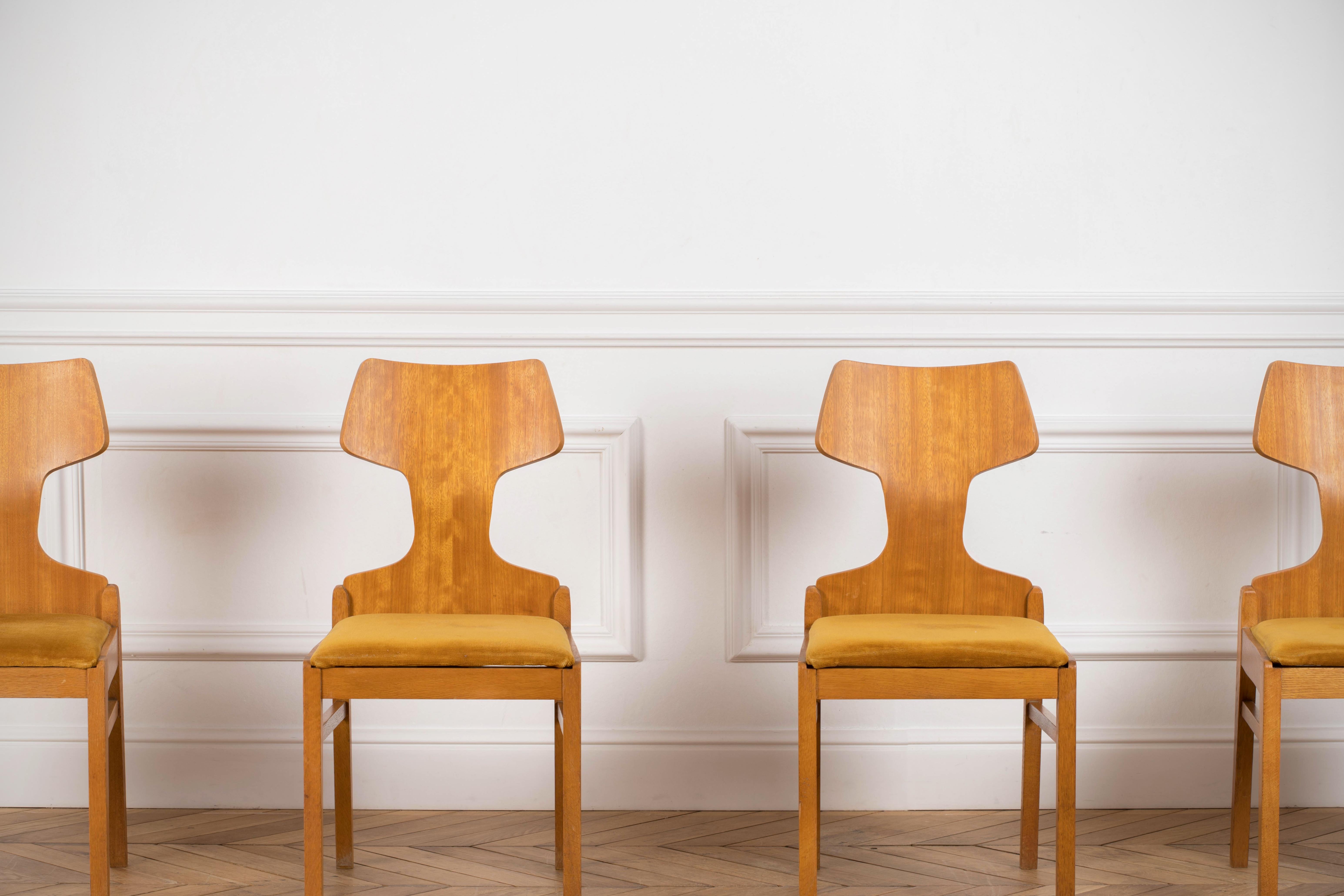 Retro Chairs Scandinavian Design 1960s by Alphons Loebenstein 12
