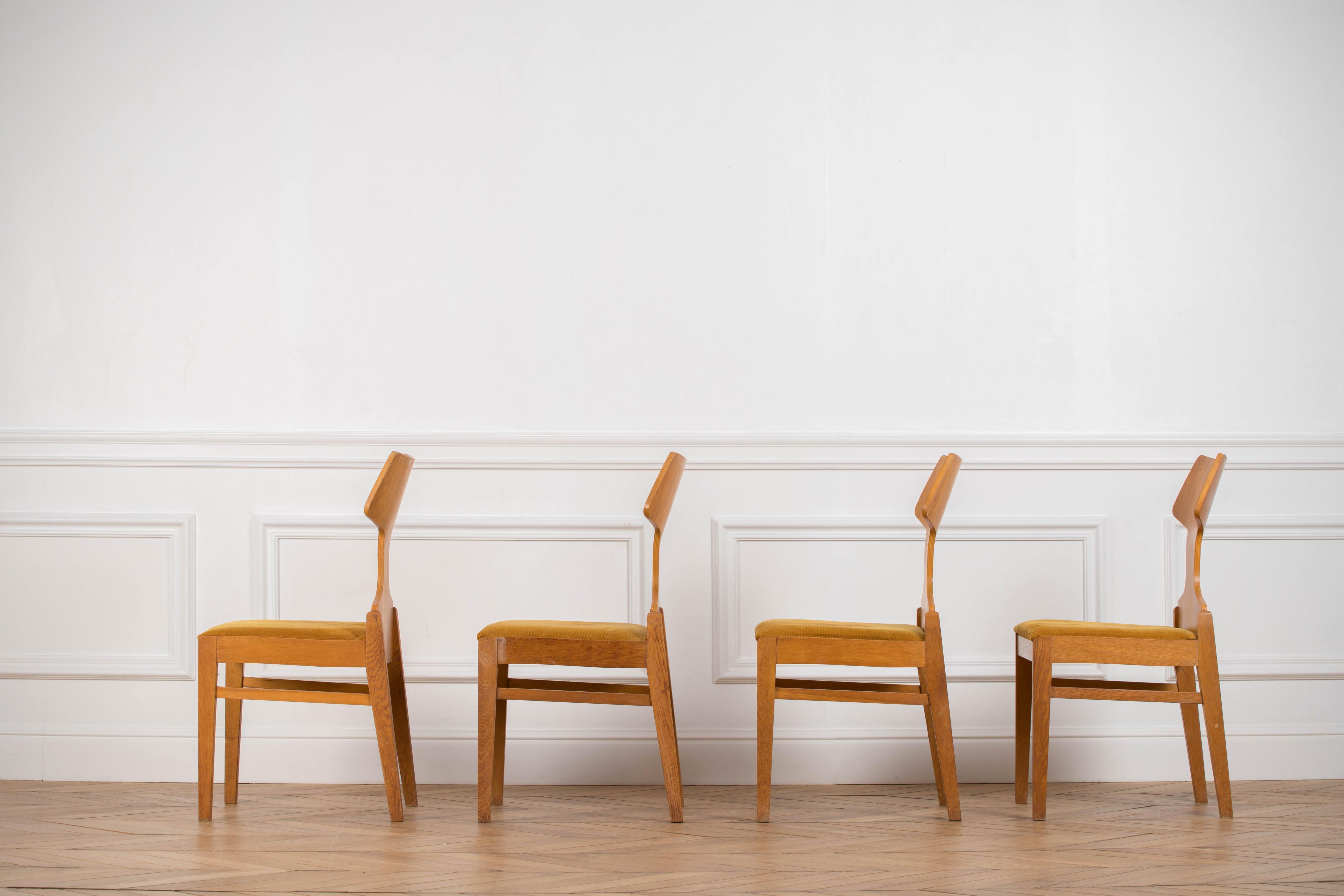 Mid-Century Modern Retro Chairs Scandinavian Design 1960s by Alphons Loebenstein