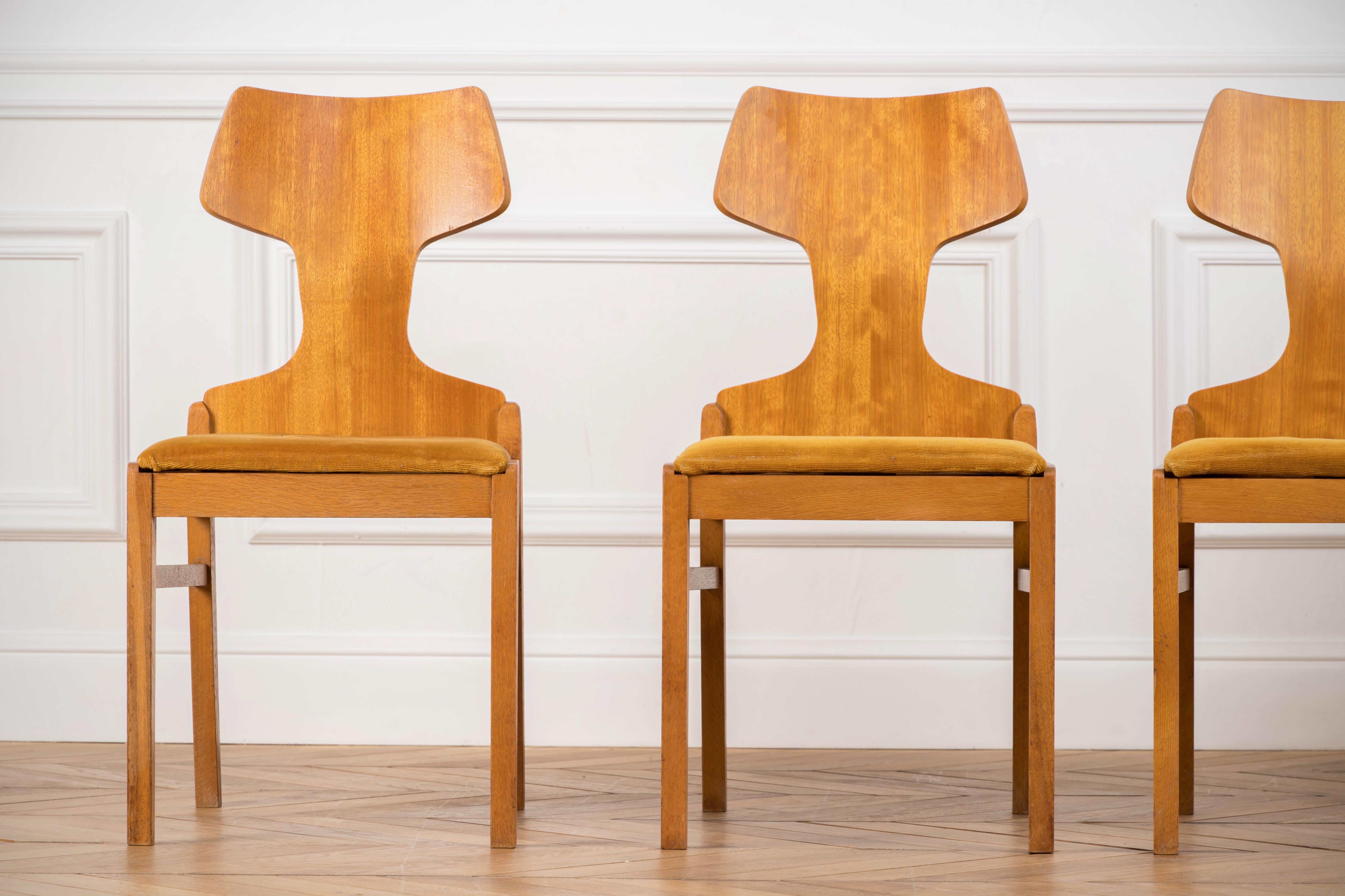 Retro Chairs Scandinavian Design 1960s by Alphons Loebenstein 2