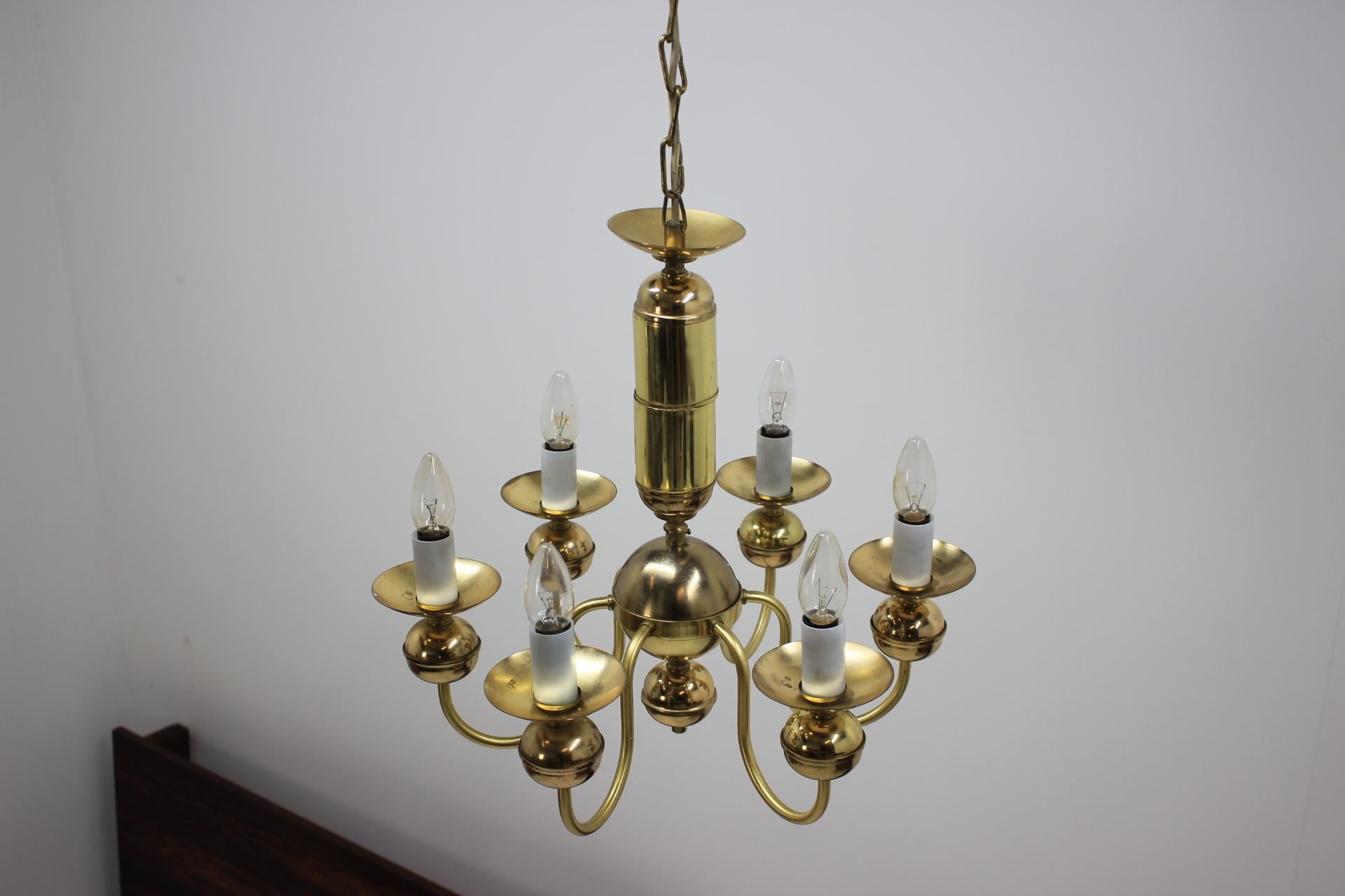 Mid-20th Century Retro Chandelier by Kamenický Šenov, 1950s For Sale