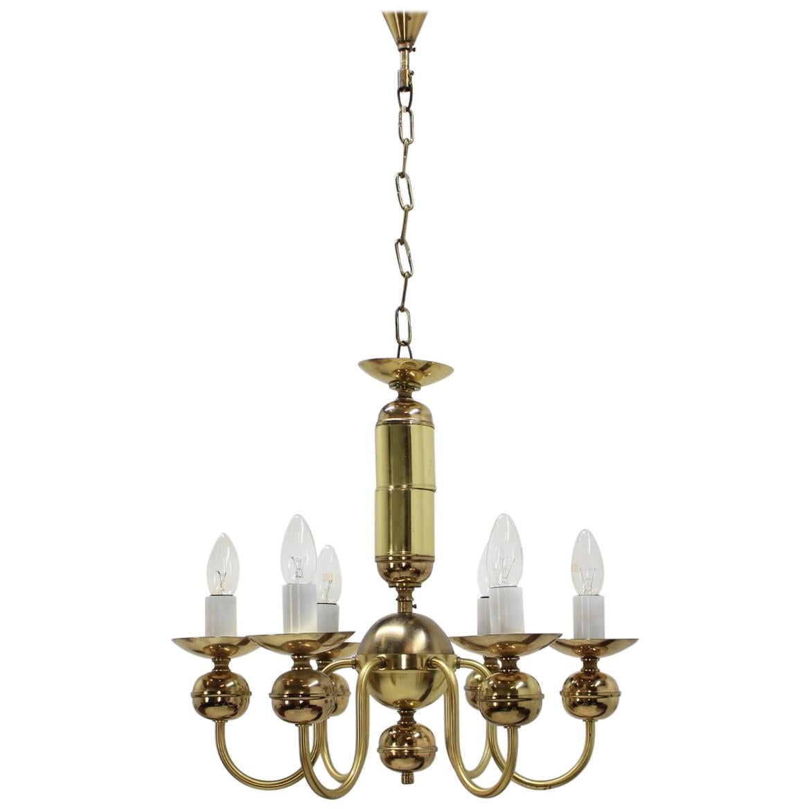 Retro Chandelier by Kamenický Šenov, 1950s