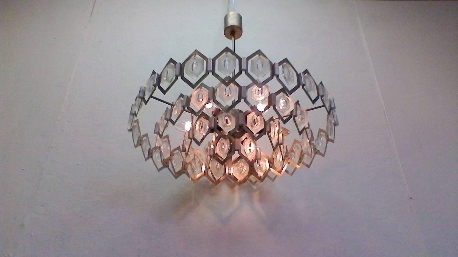 Mid-Century Modern Retro Chandelier Jaroslav Bejvl, 1970s For Sale