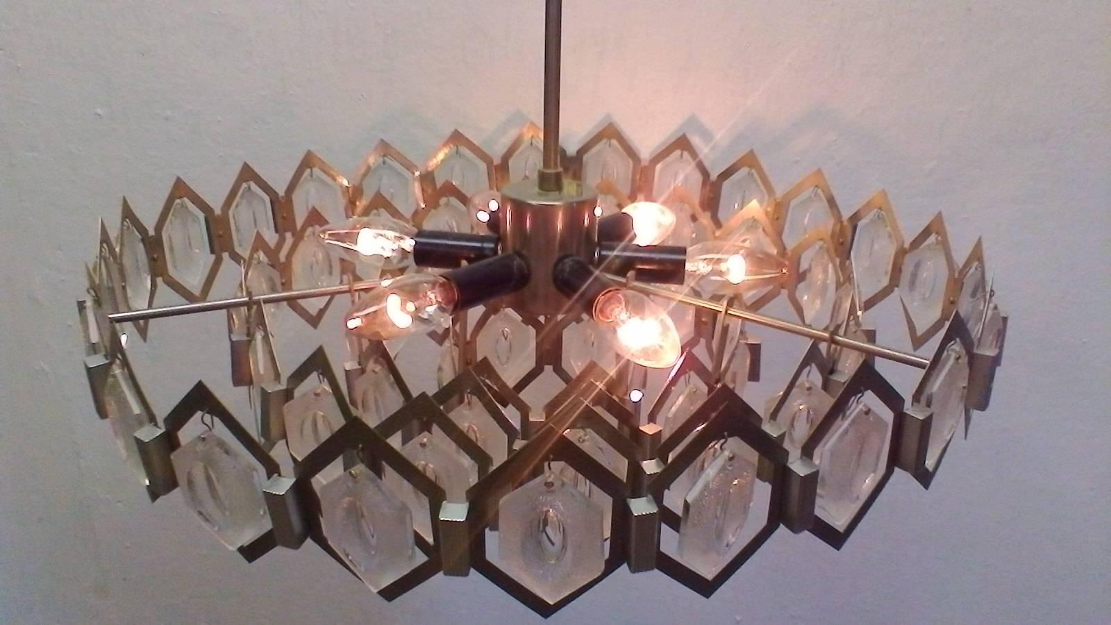 Retro Chandelier Jaroslav Bejvl, 1970s For Sale 1