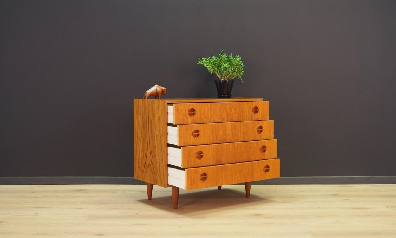 Veneer Retro Chest of Drawers Danish Design Vintage Teak