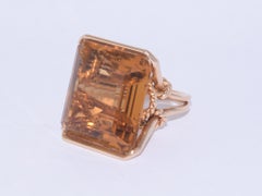 Retro Citrine Knot Motif Cocktail Ring