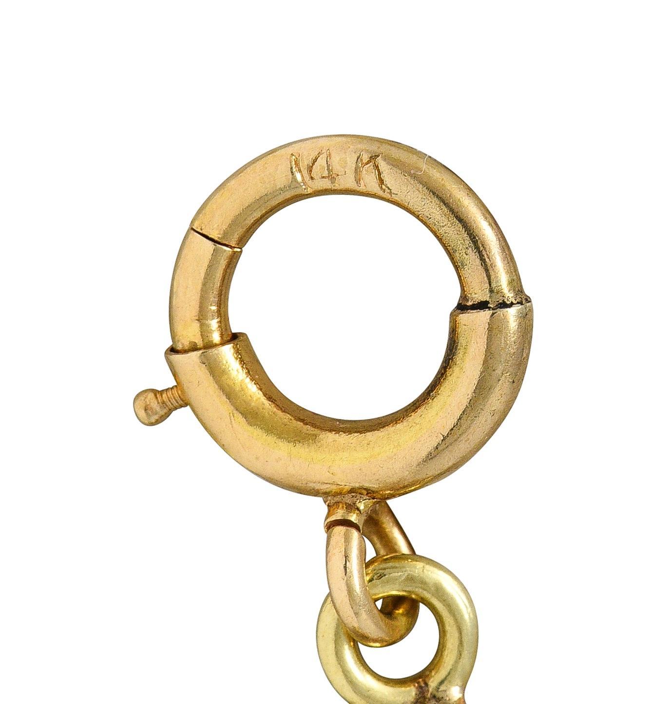 Retro Citrine Moonstone 14 Karat Two-Tone Gold Vintage Ribbon Link Bracelet en venta 3