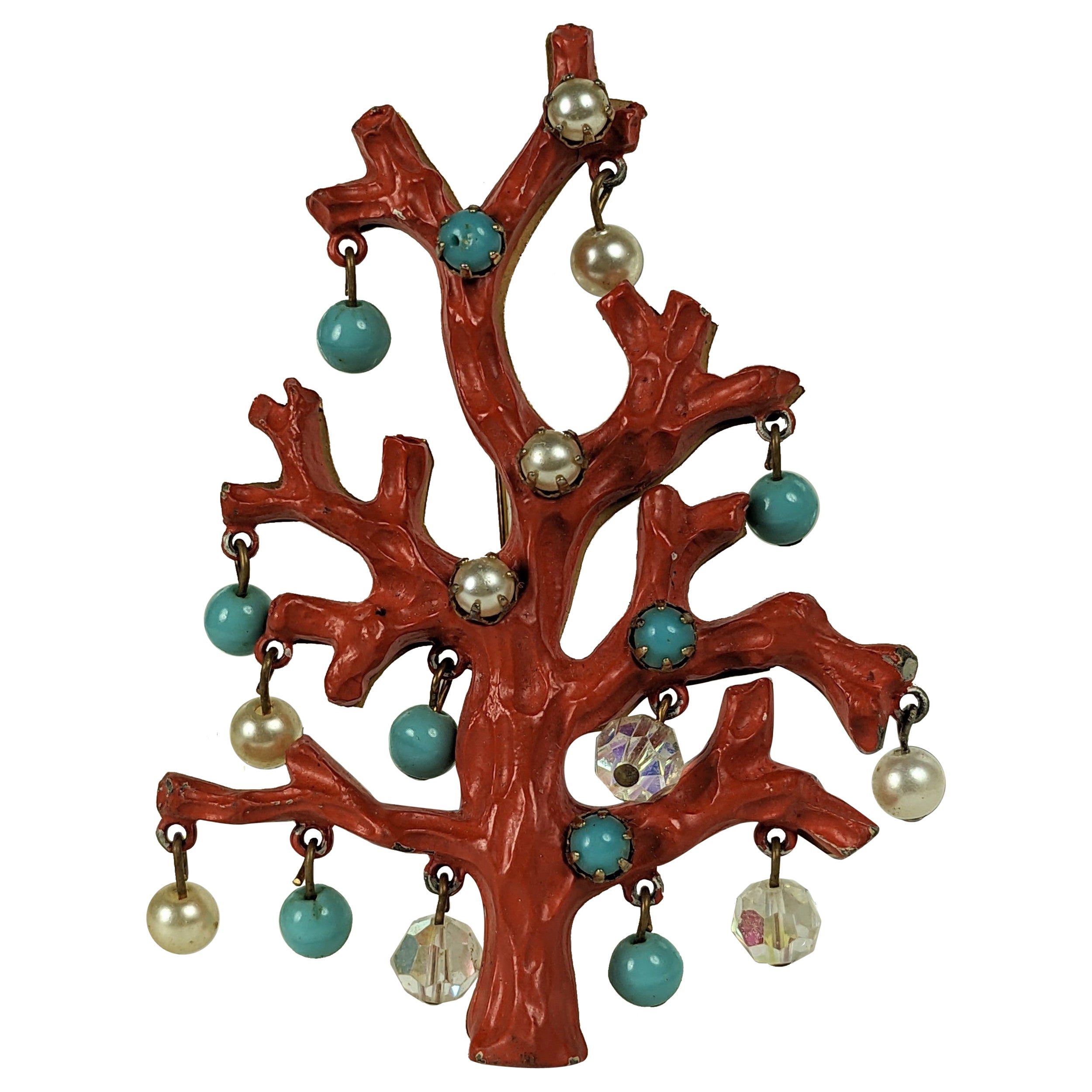 Broche Retro Corail Branch Trembler