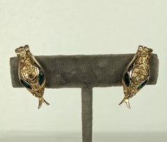Retro Coro Snake Head Earrings