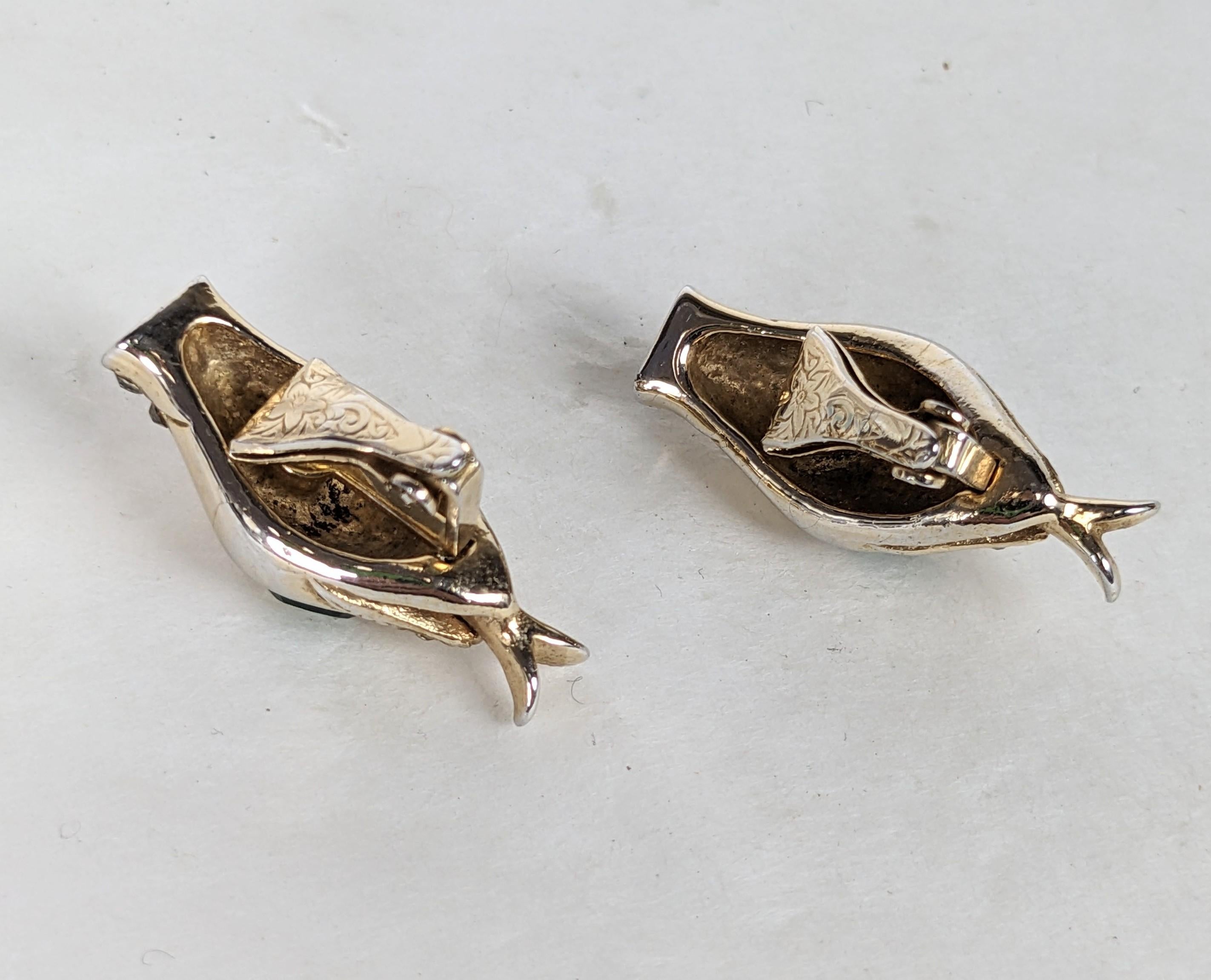 Women's or Men's Retro Coro Snake Head Earrings For Sale