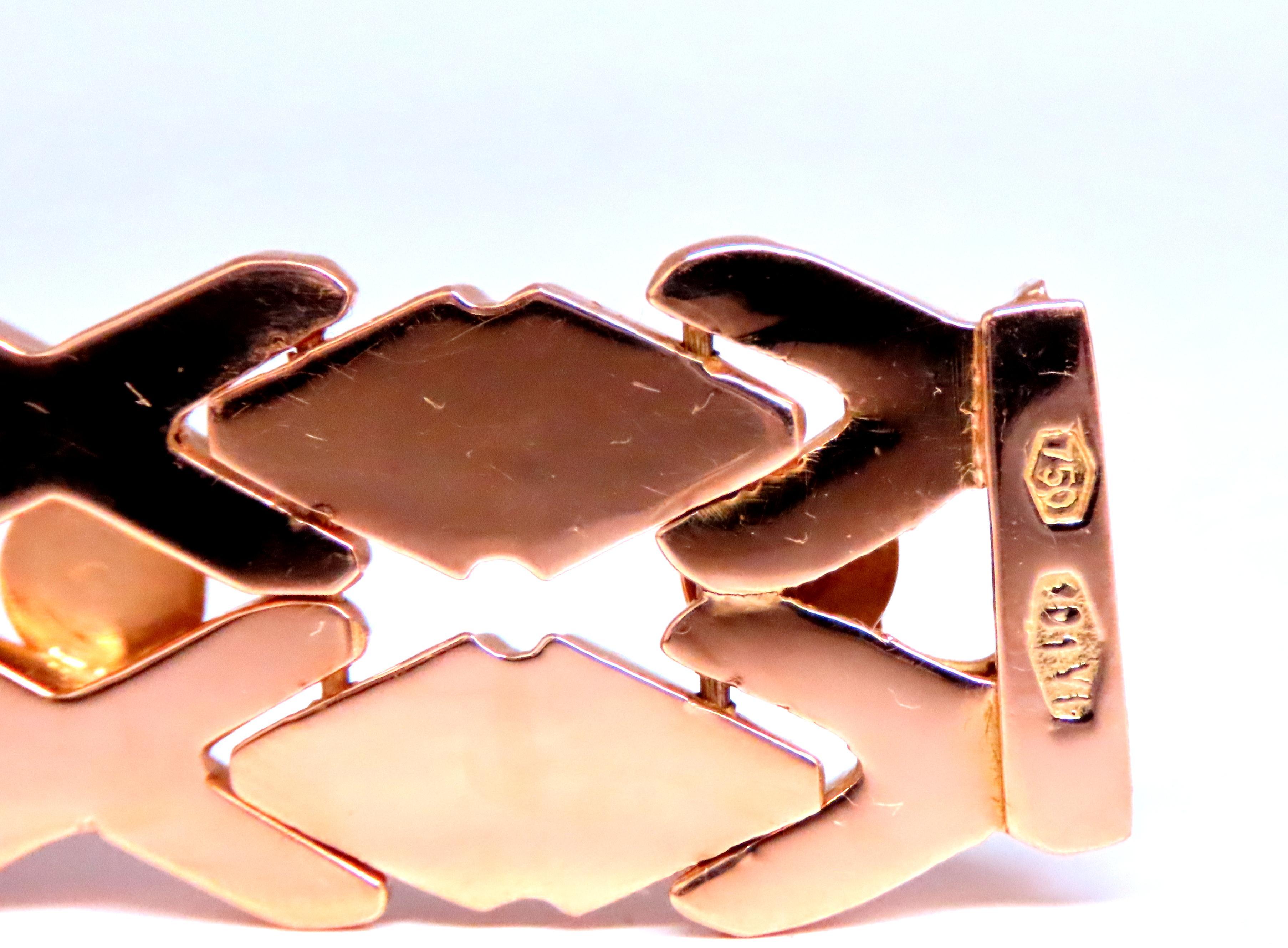 Rare Cosmopolitan Retro Link Bracelet
16mm wide 
18kt Gold
27.9 grams