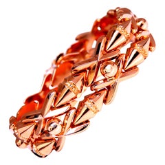 Retro Cosmopolitan Wide Cuff Bracelet 18kt Gold 12451*