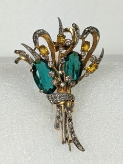 Retro DeRosa Retro Bouquet Clip Brooch