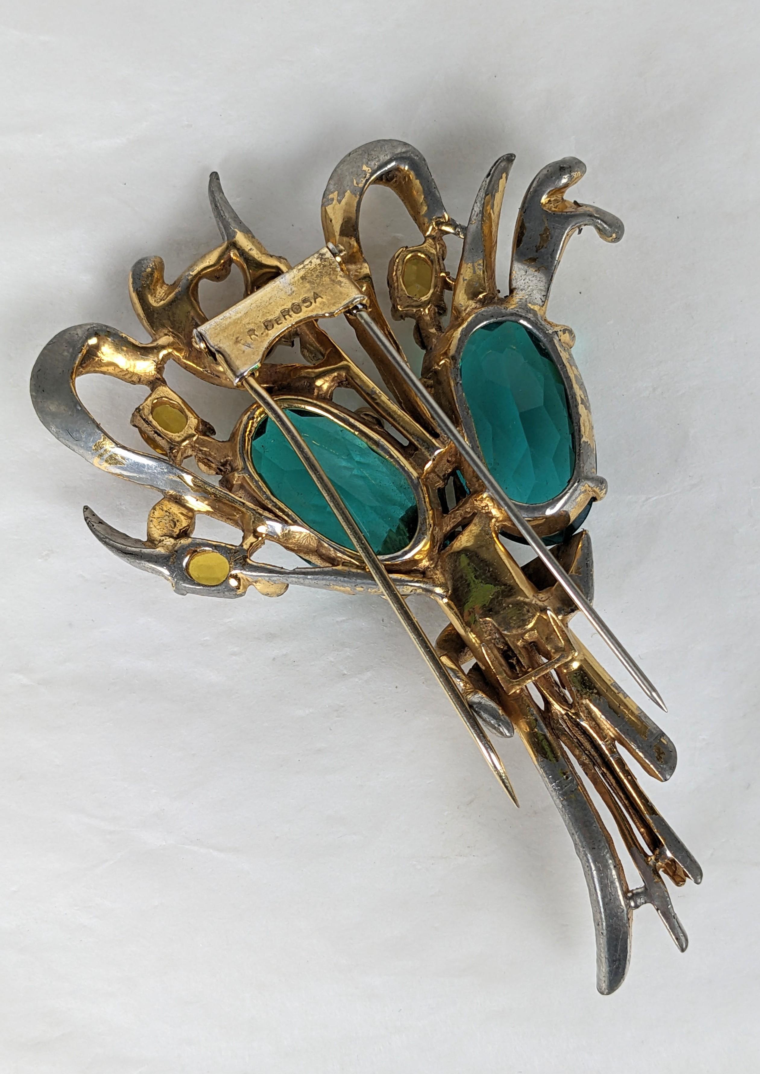 Retro DeRosa Retro Bouquet Clip Brooch For Sale 1