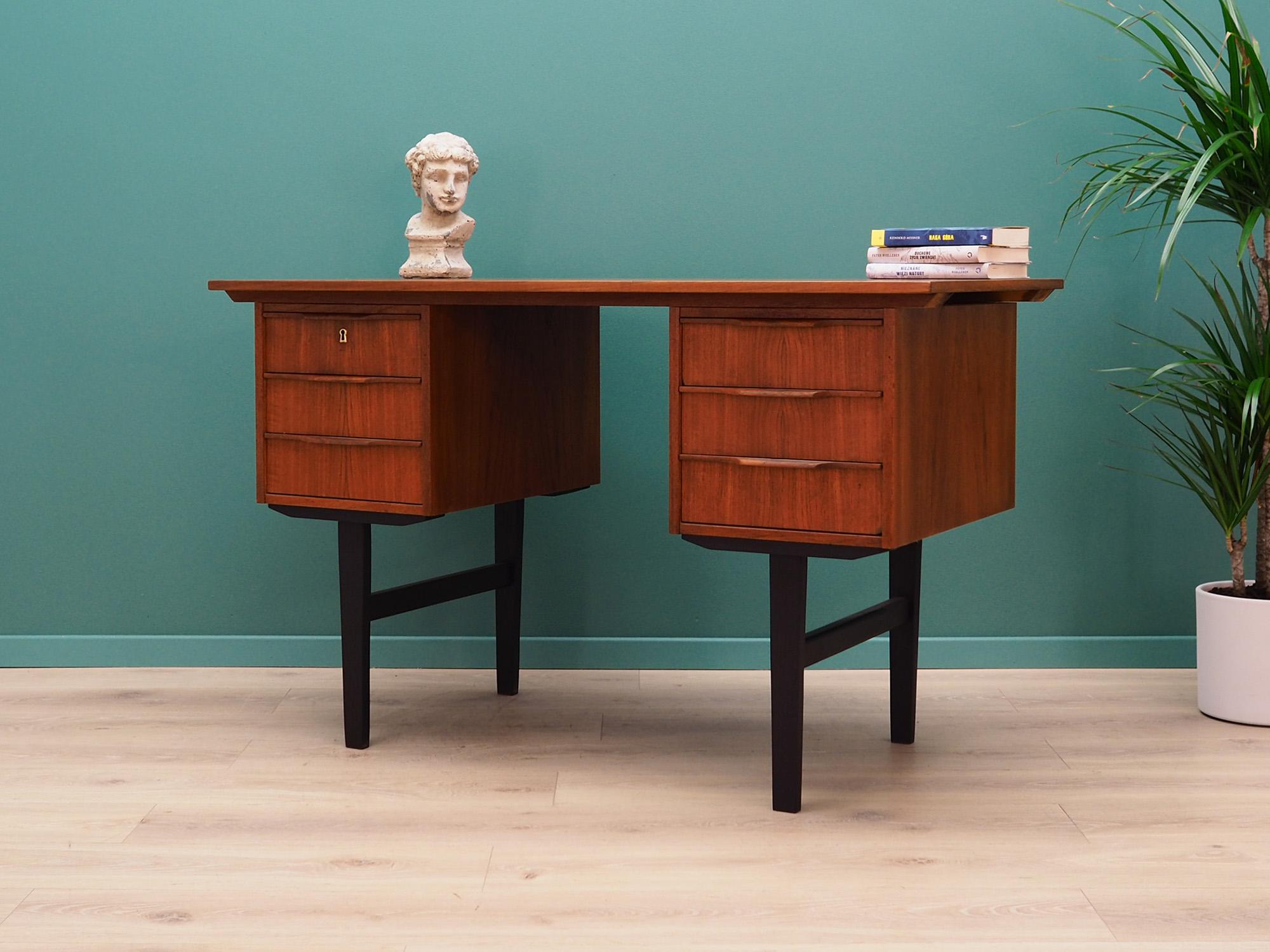 Veneer Retro Desk Scandinavian Design, 1960-1970