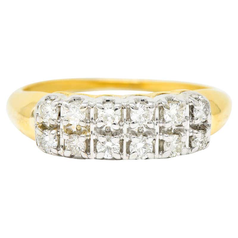 Georgian Double Row Diamond Band Ring For Sale at 1stDibs