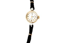 Retro Diamond 14K Omega Ladies Wrist Watch Mined .20ct Original 1966 Vintage