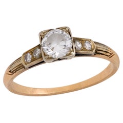 Retro diamond 14k yellow and white gold engagement ring Retro diamond 14k yellow and white gold engagement ring