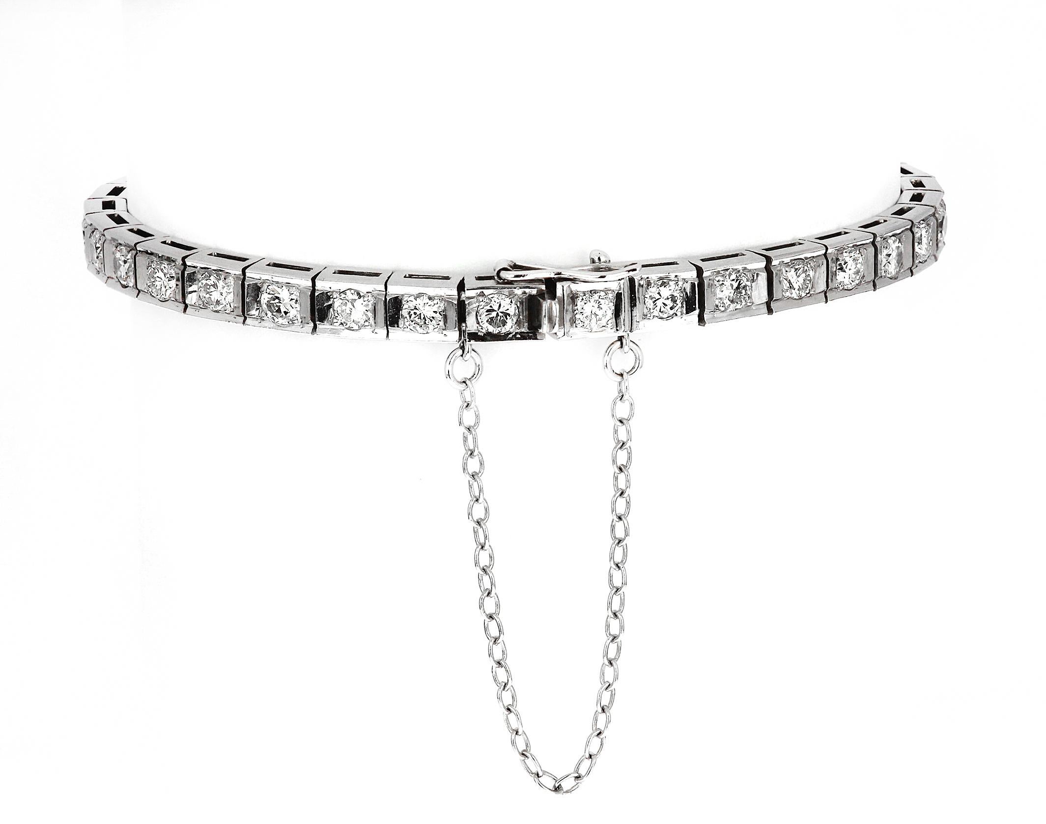 Women's Retro Vintage 1950's Diamond Cocktail Dress Watch in Platinum, Swiss Movement  For Sale