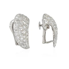 Retro diamond crescent earrings