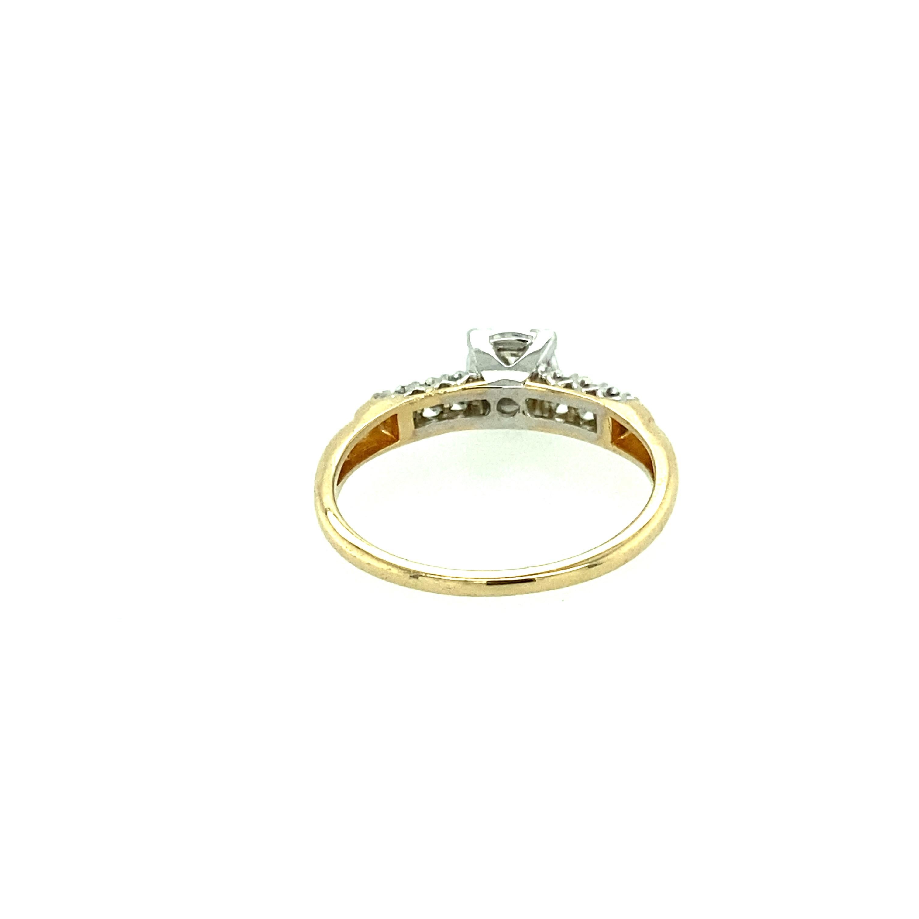 Old European Cut Diamond Engagement Ring Circa 1941 5