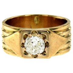 Retro Diamond Gold Band Ring