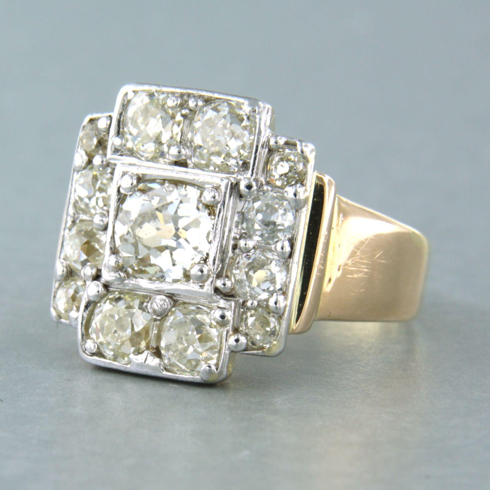 Retro Diamond gold platina ring For Sale at 1stDibs diamond platina