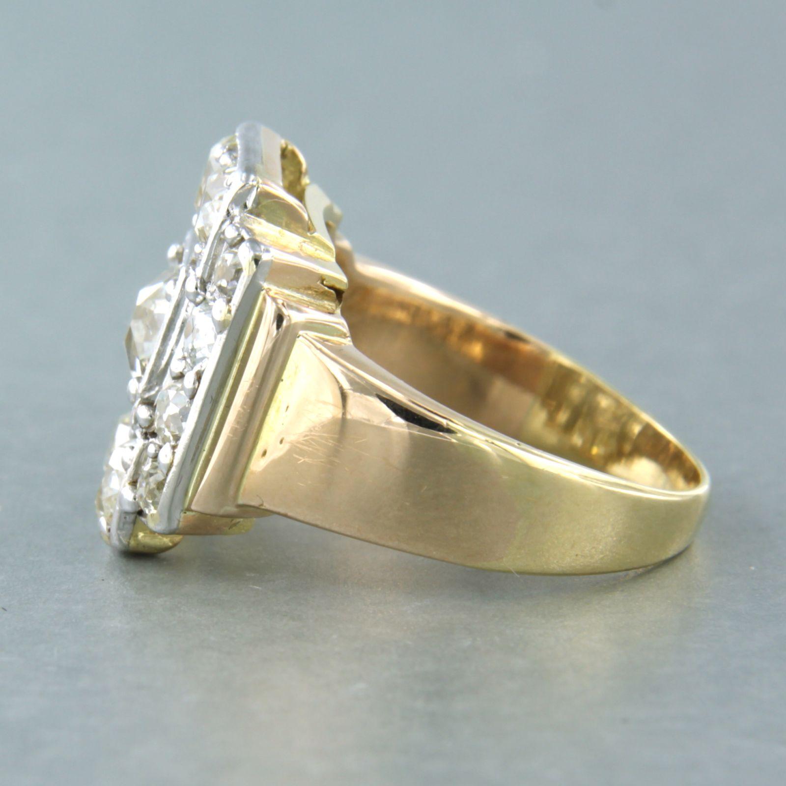 Retro Diamond gold platina ring For Sale at 1stDibs diamond platina