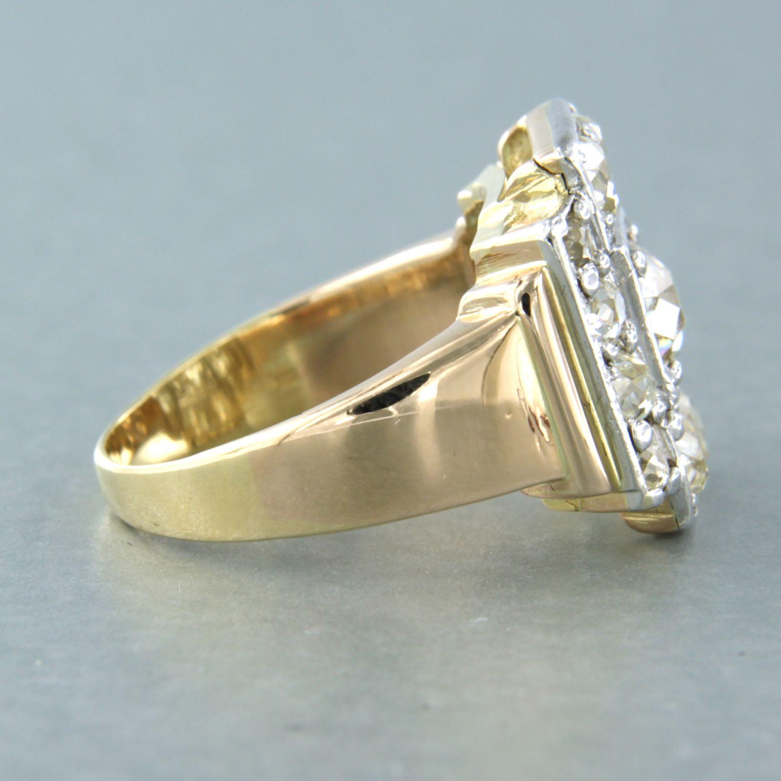 Retro Diamond gold platina ring For Sale at 1stDibs | diamond platina