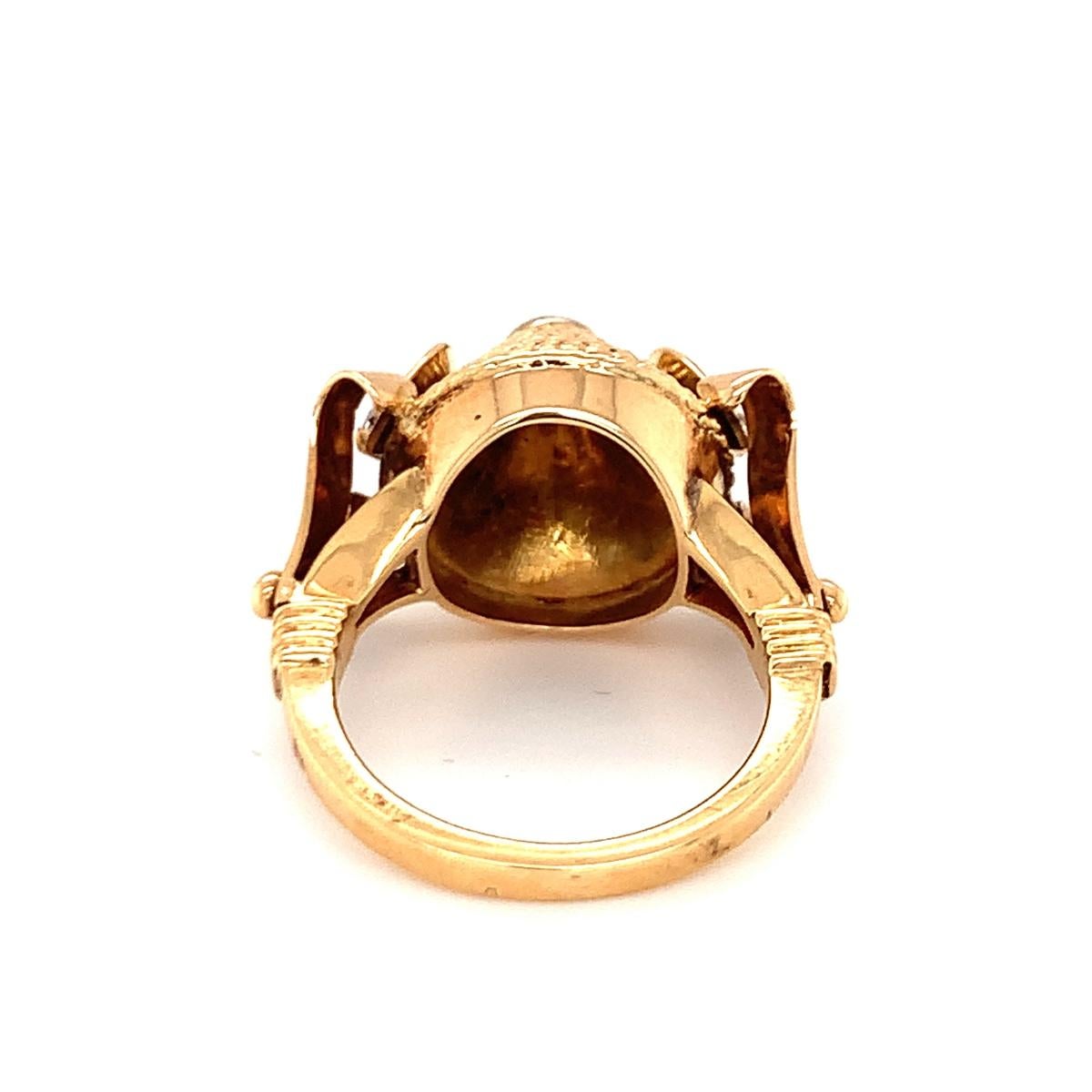 Retro Diamond Gold Ring, circa 1940s For Sale 3