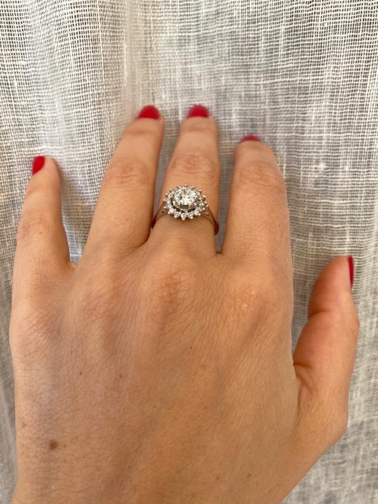 Retro Diamond Gold Solitaire Ring For Sale 5